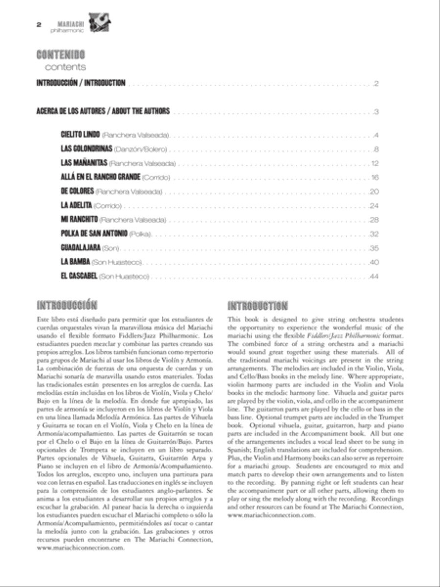 Mariachi Philharmonic (Mariachi in the Traditional String Orchestra) String Orchestra scores gallery preview page 2