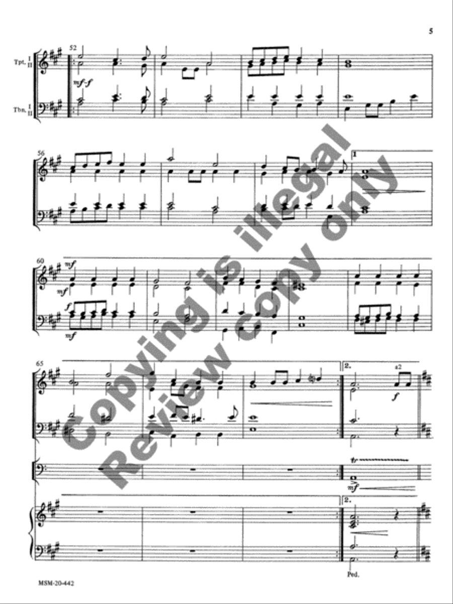Dance Prelude on Thine Is the Glory Organ scores gallery preview page 9