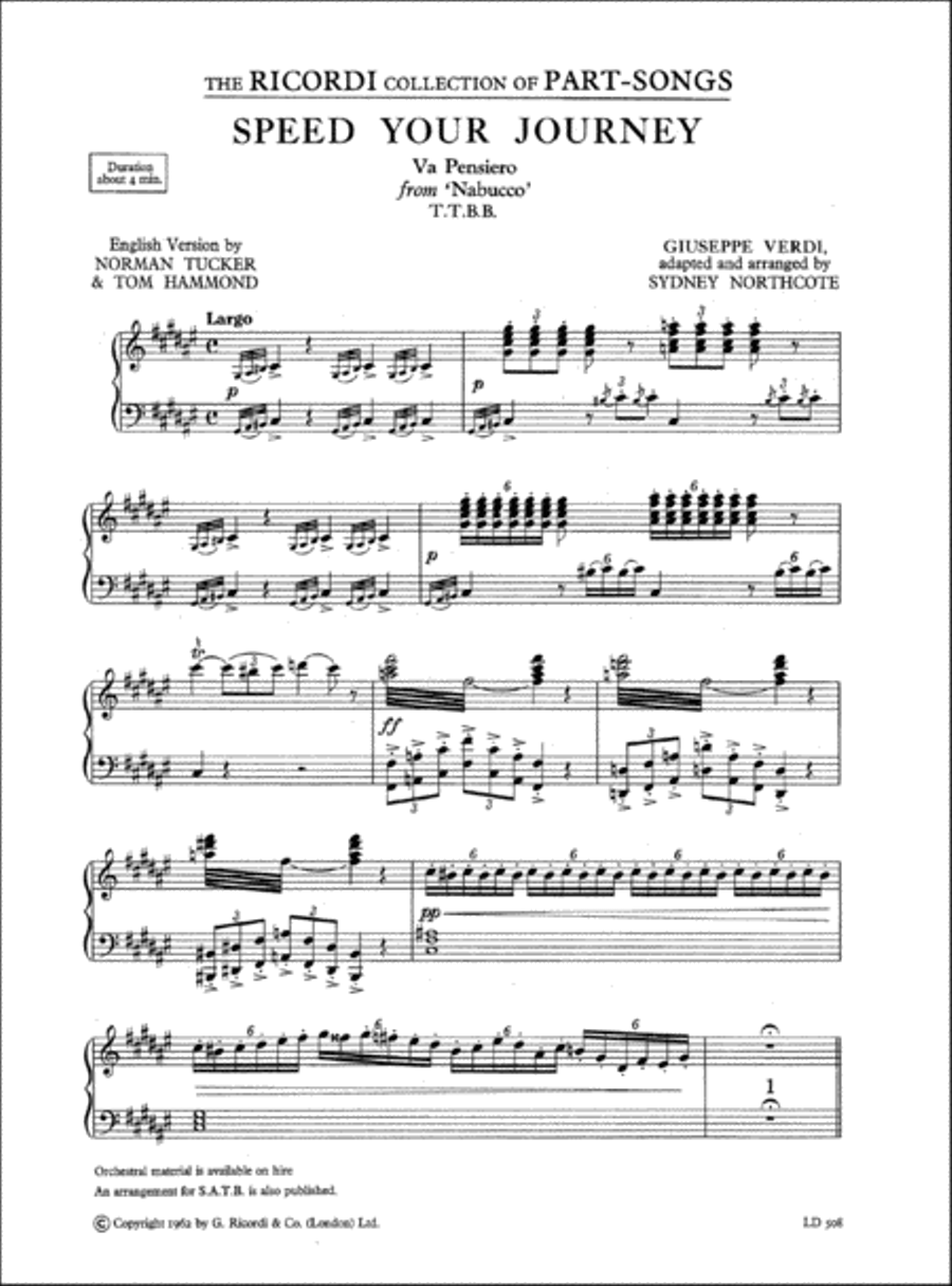 Speed Your Journey TTBB scores gallery preview page 1