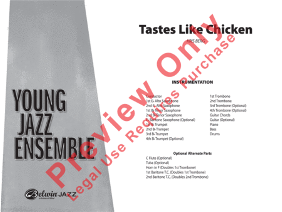 Tastes Like Chicken Jazz Ensemble scores gallery preview page 2