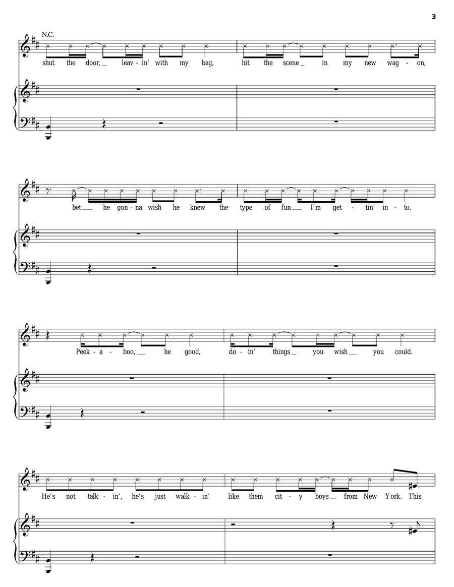 Toy Soldier Piano, Vocal, Guitar scores gallery preview page 3