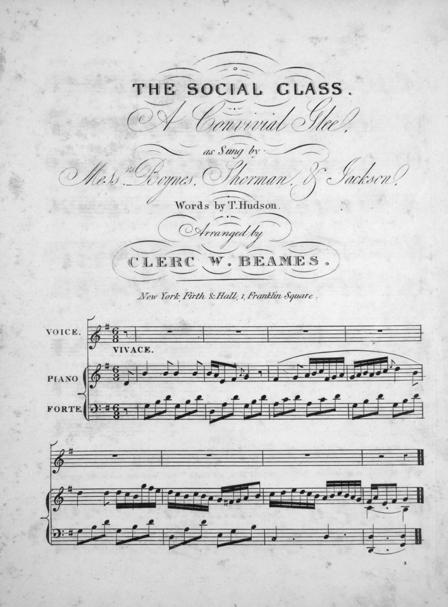 The Social Class. A Convivial Glee