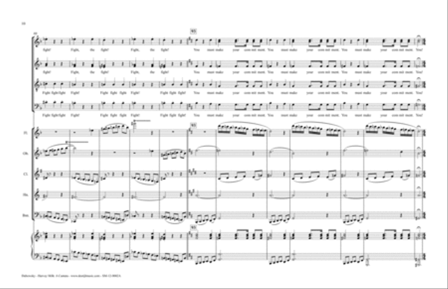 Harvey Milk: A Cantata Woodwind Version Full Score 4-Part scores gallery preview page 3
