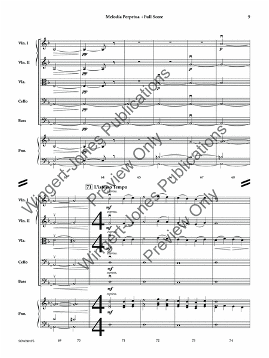 Melodia Perpetua Melodia Perpetua String Orchestra scores gallery preview page 10