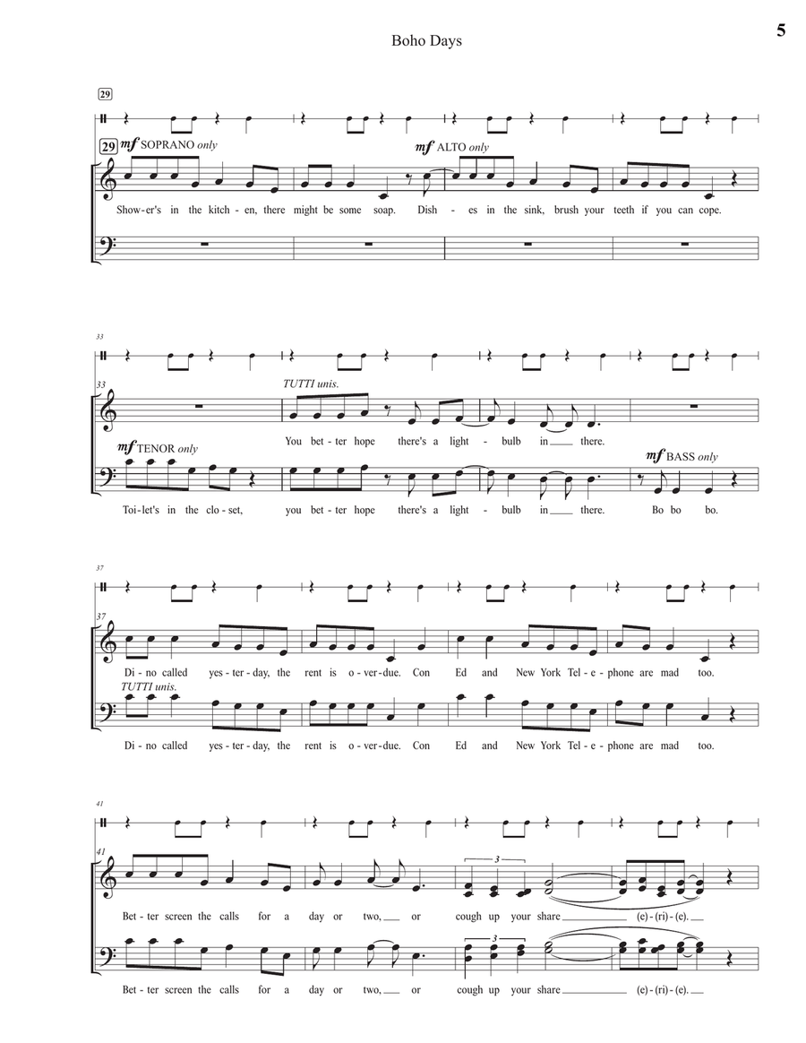 Boho Days 4-Part scores gallery preview page 5
