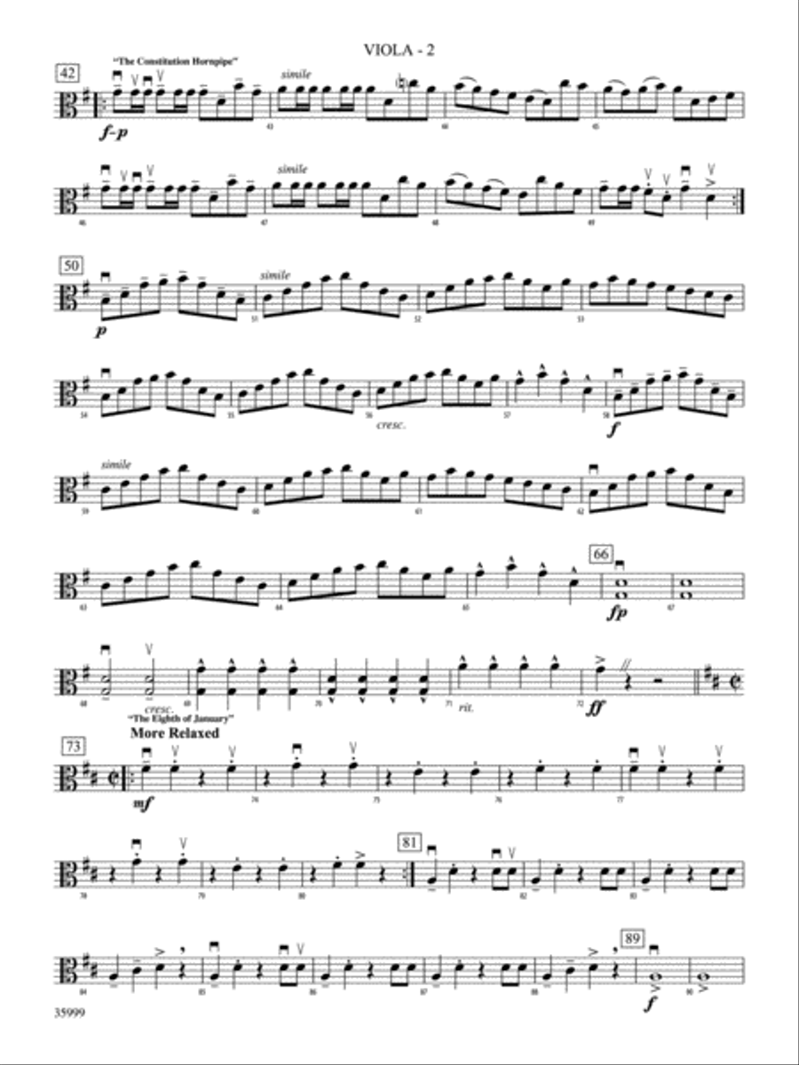 1812 -- A Fiddler's Overture: Viola String Orchestra scores gallery preview page 2