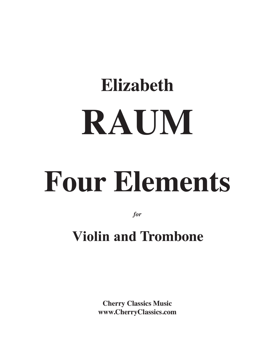 Four Elements for Violin and Trombone Trombone scores gallery preview page 1