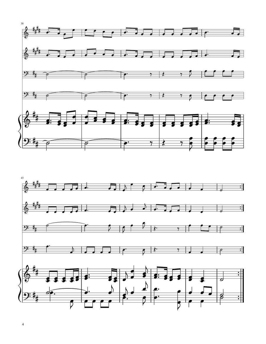Joy To The World - Brass Quartet Brass Quartet scores gallery preview page 4
