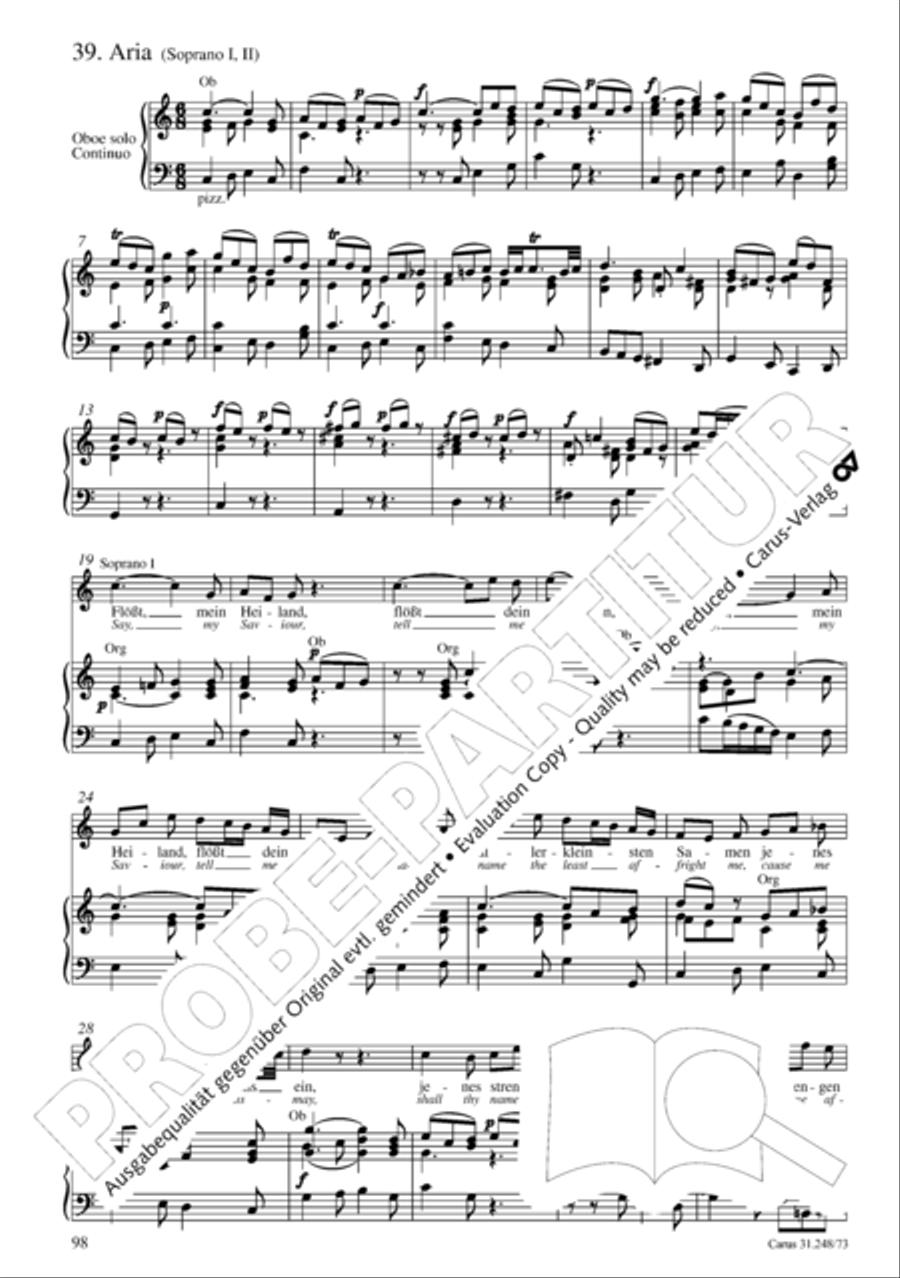 Christmas Oratorio (Weihnachtsoratorium, Teile IV-VI) 4-Part scores gallery preview page 19