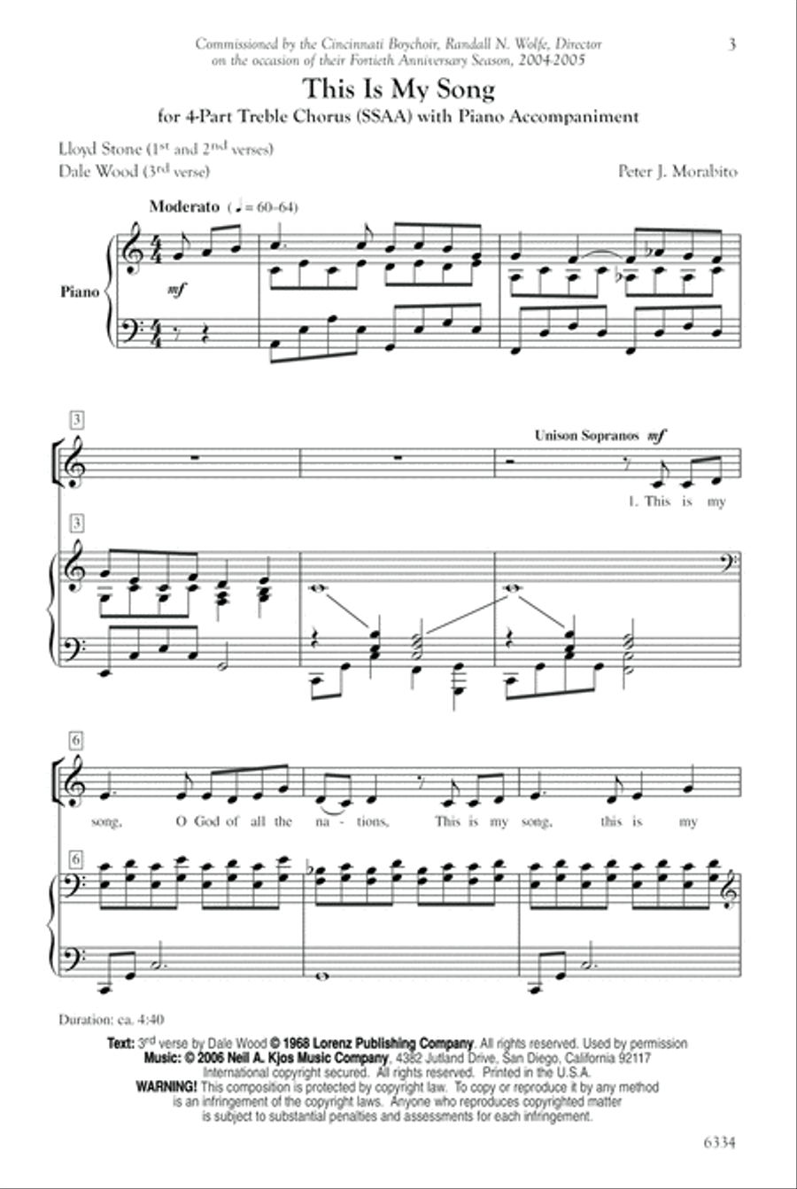 This is My Song SSAA scores gallery preview page 2