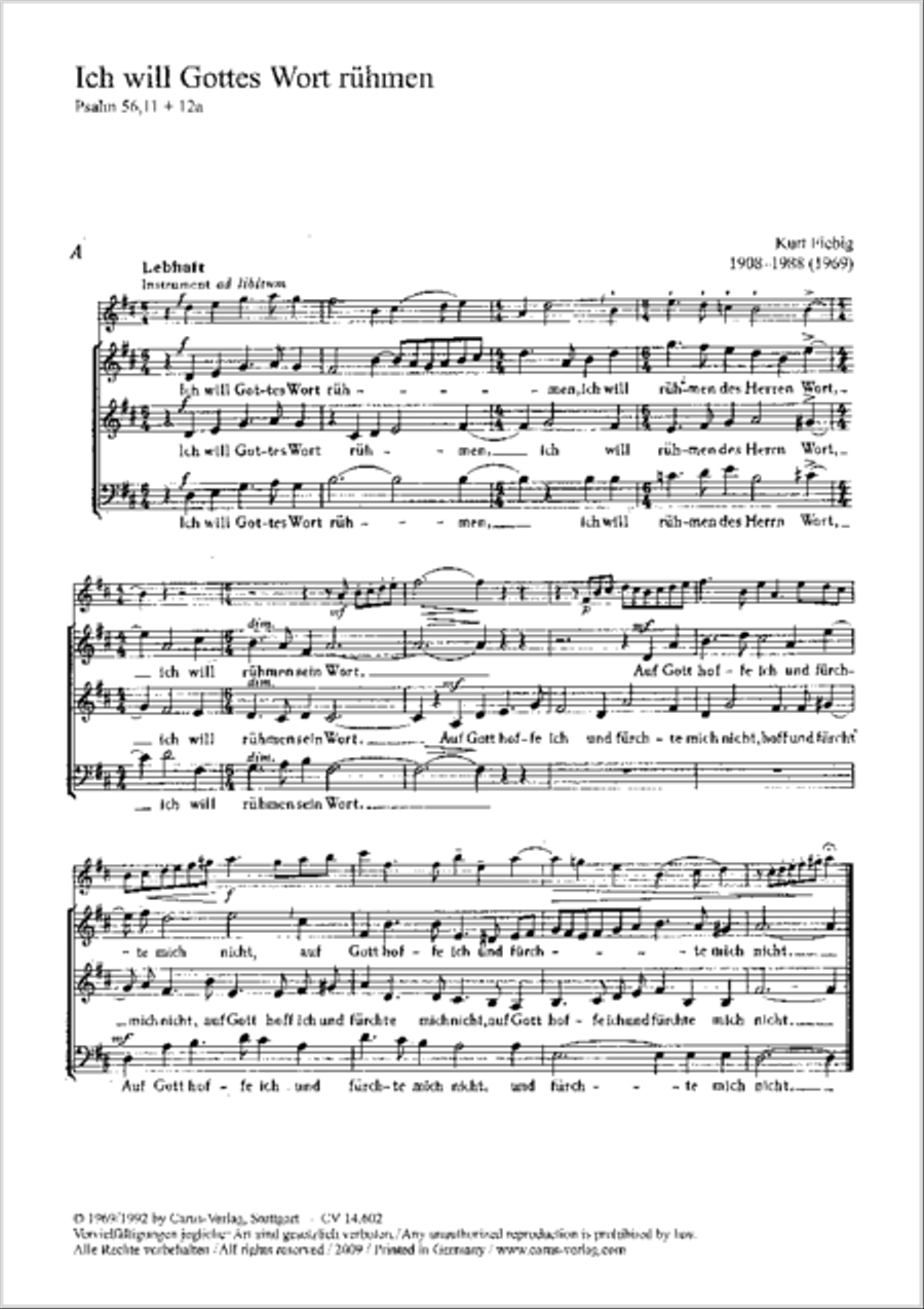 Fiebig: Ich will Gottes Wort; Christus spricht Score scores gallery preview page 4
