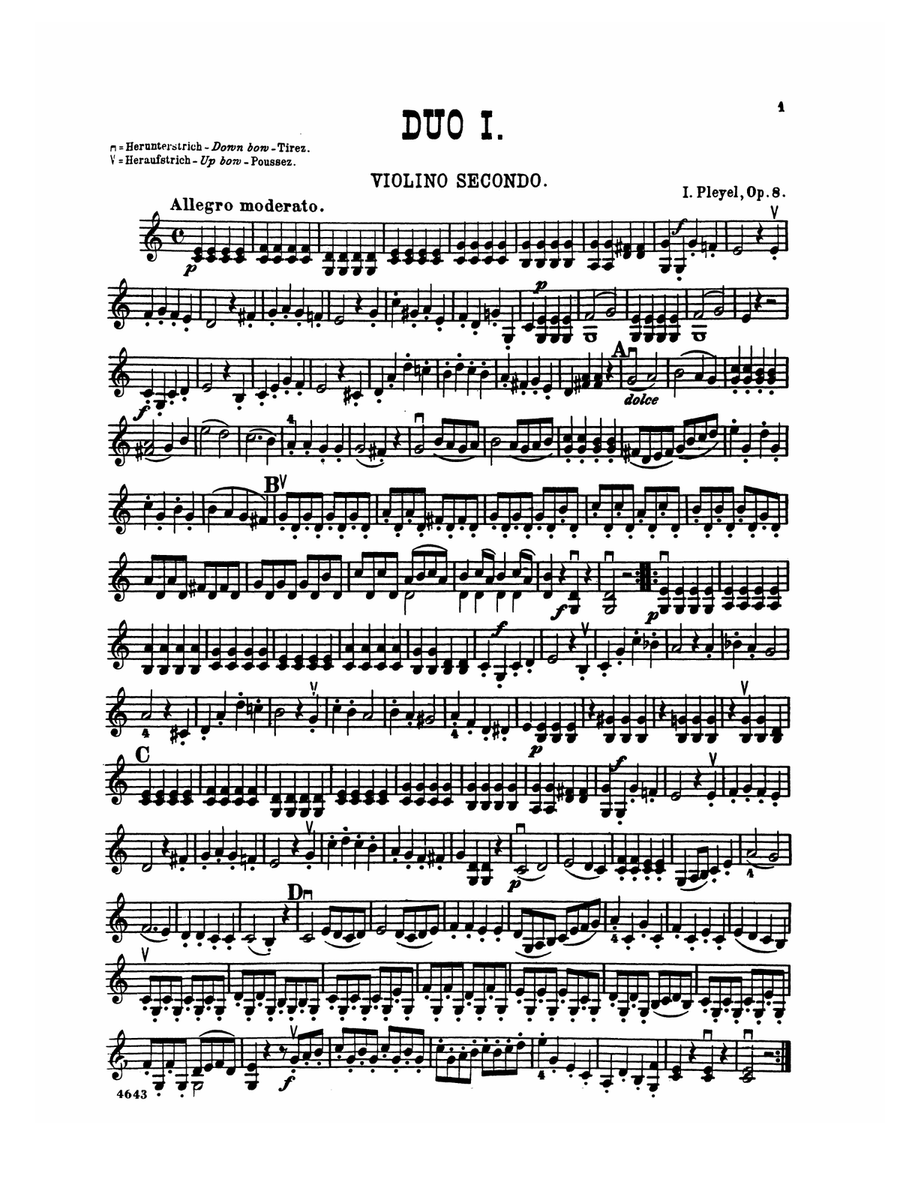 Pleyel: Six Duets, Op. 8