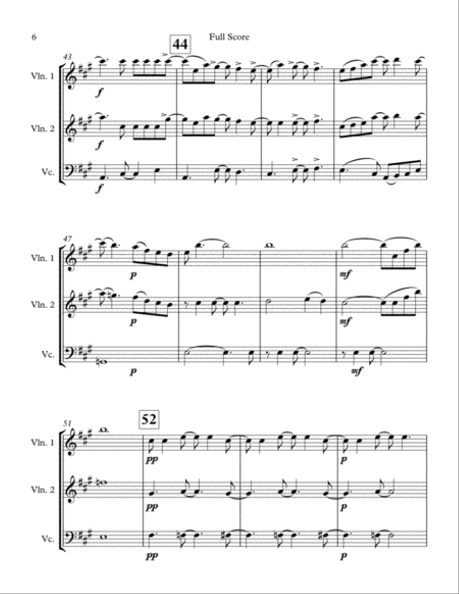 How Deep Is Your Love from the Motion Picture SATURDAY NIGHT FEVER String Trio scores gallery preview page 6