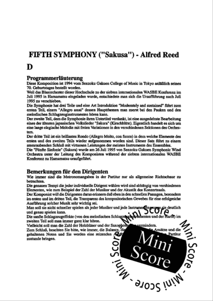 Fifth Symphony Concert Band scores gallery preview page 119
