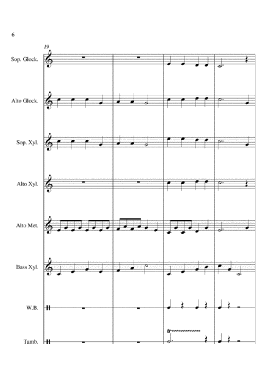 Old MacDonald - For Orff Ensemble Percussion Ensemble scores gallery preview page 6