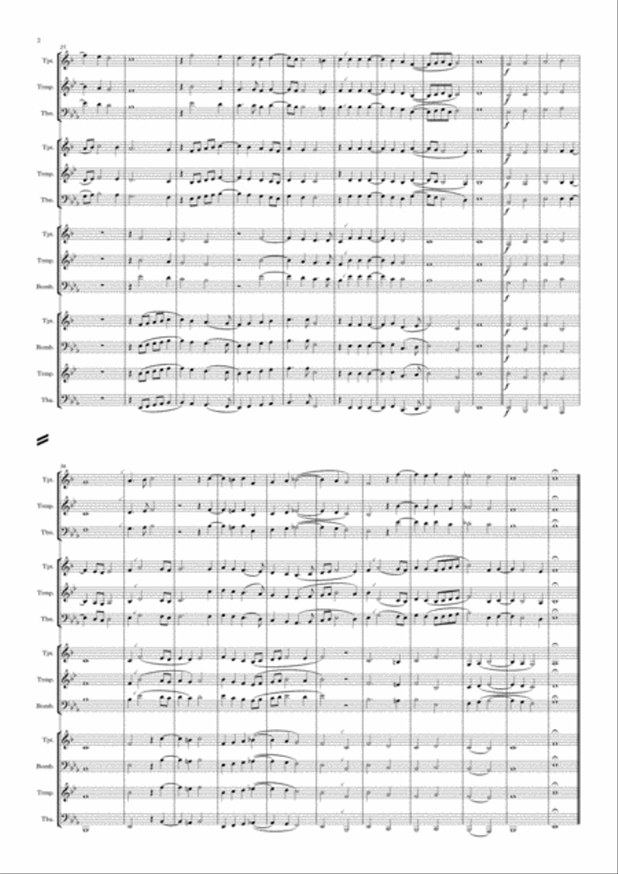 Alma Redemptoris Mater Brass Ensemble scores gallery preview page 2