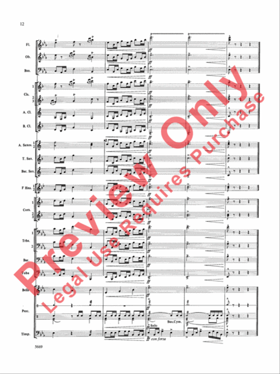 Ride of the Valkyries Concert Band scores gallery preview page 13