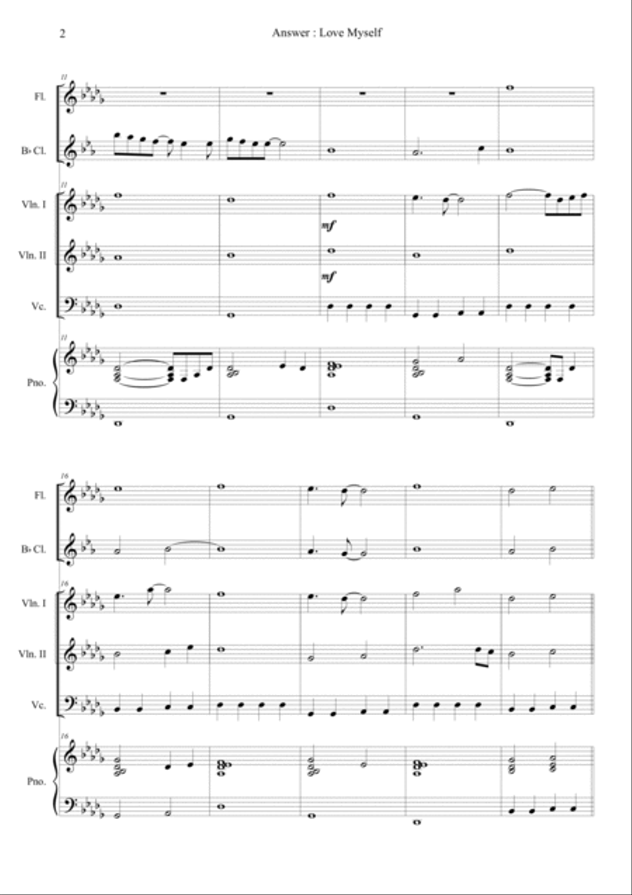 Answer : Love Myself Orchestra scores gallery preview page 2