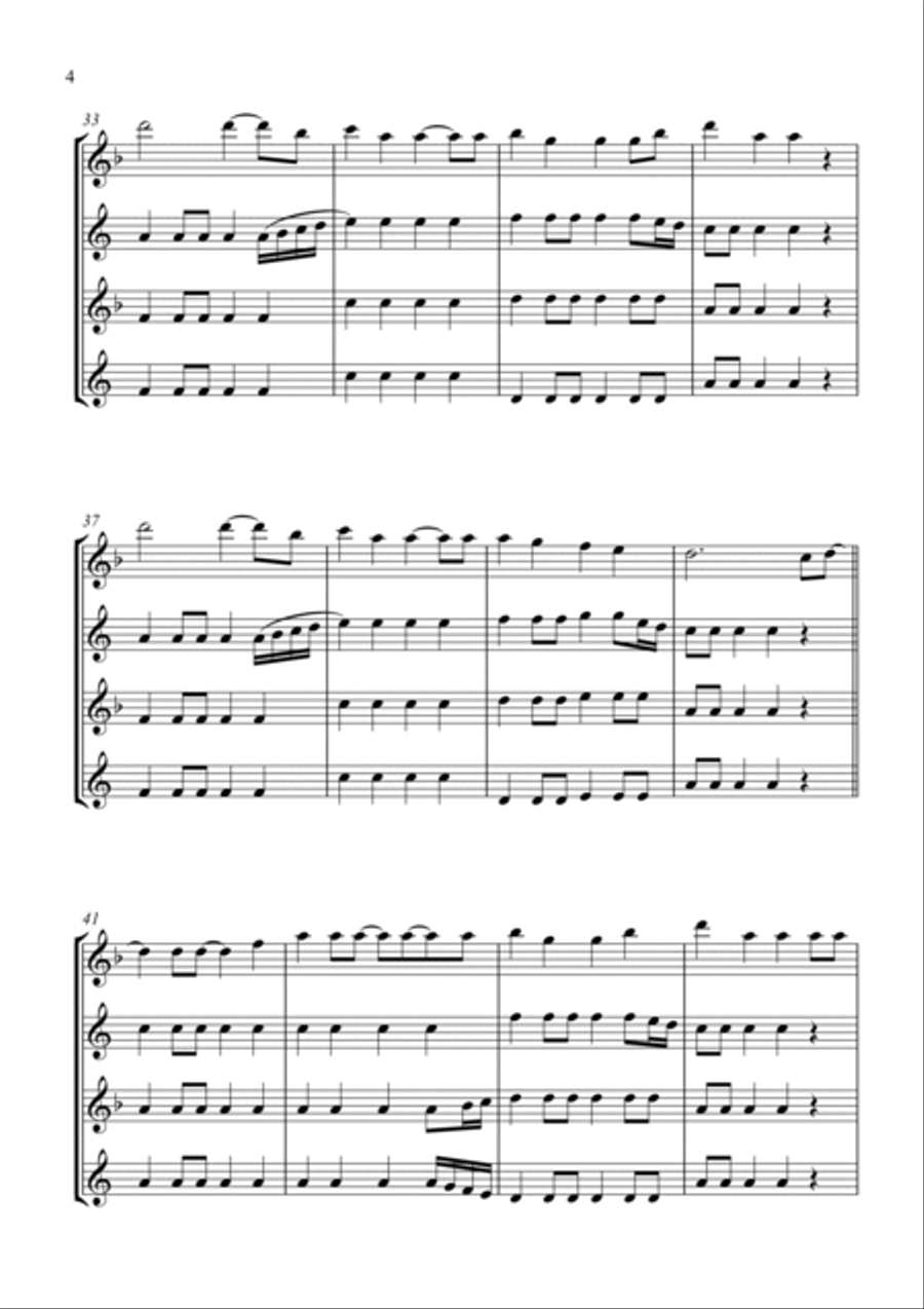 Wellerman Wellerman Woodwind Quartet scores gallery preview page 5