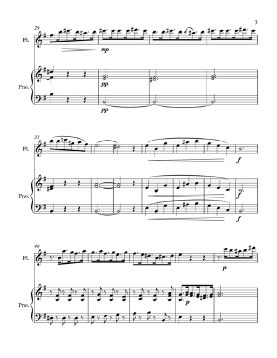 Minuet from String Quartet, Op 7 - For Solo Flute Flute Solo scores gallery preview page 3