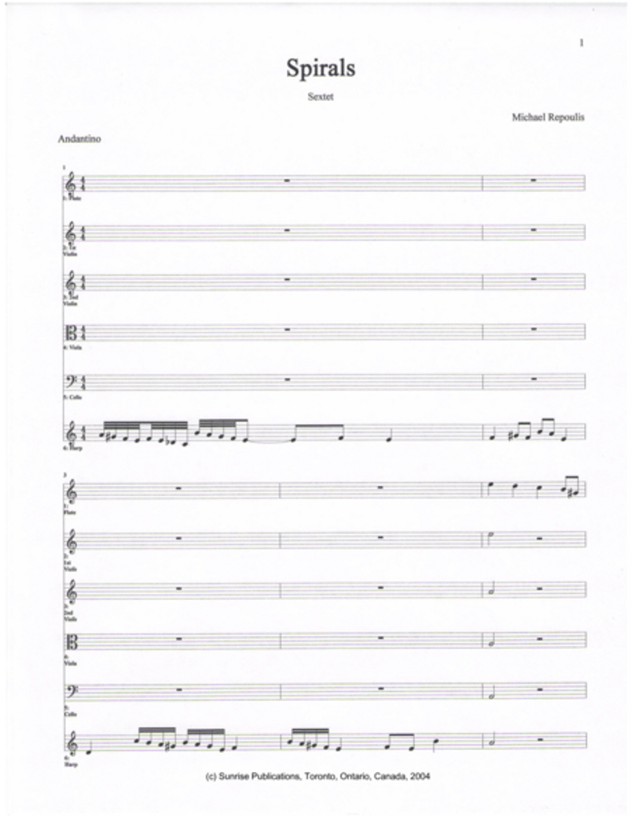 Spirals Small Ensemble scores gallery preview page 1