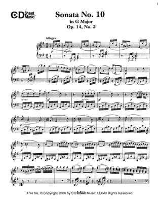 Book cover for Sonata No. 10 In G Major, Op. 14, No. 2
