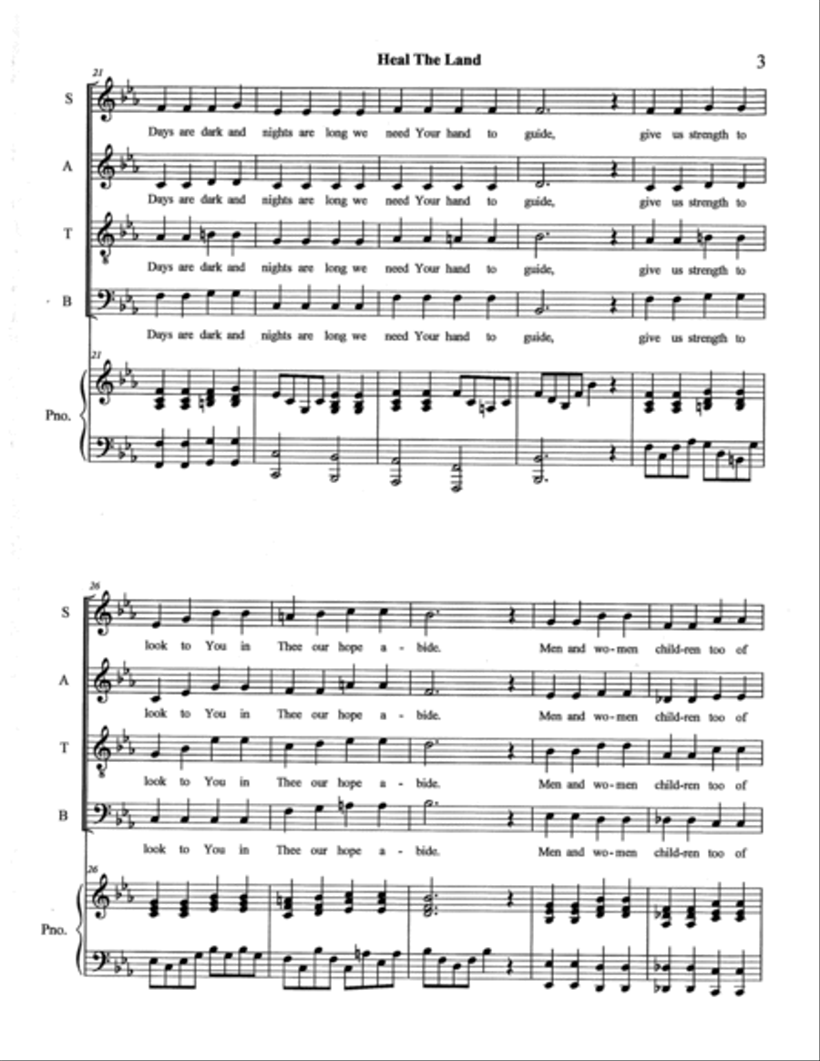 Heal The Land Choir scores gallery preview page 3