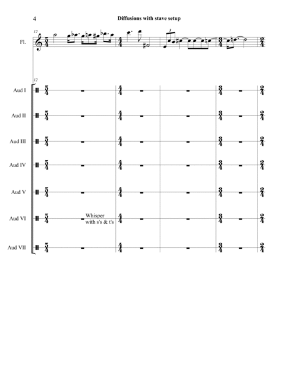 Diffusions for Flute (1978) Flute Solo scores gallery preview page 4