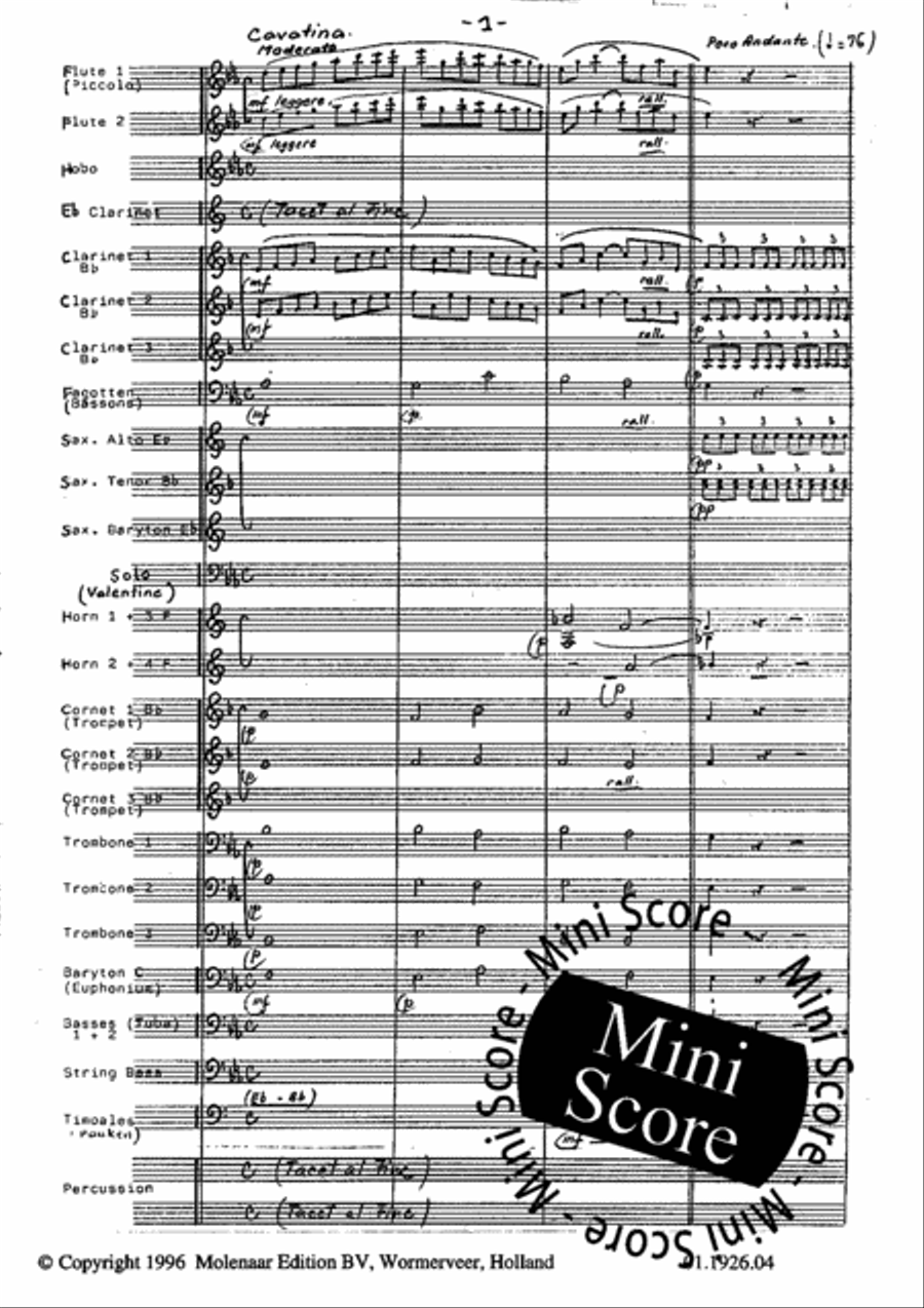 Avant de Quitter Ces Lieux Concert Band scores gallery preview page 5