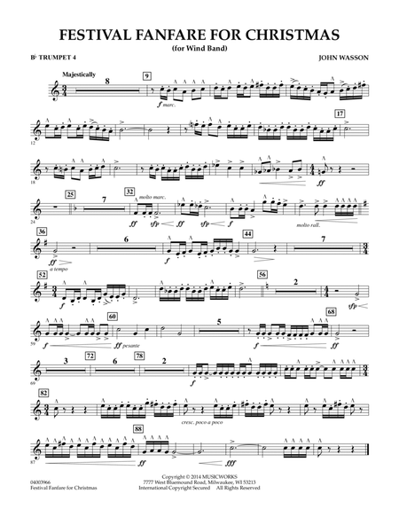 Festival Fanfare for Christmas (for Wind Band) - Bb Trumpet 4
