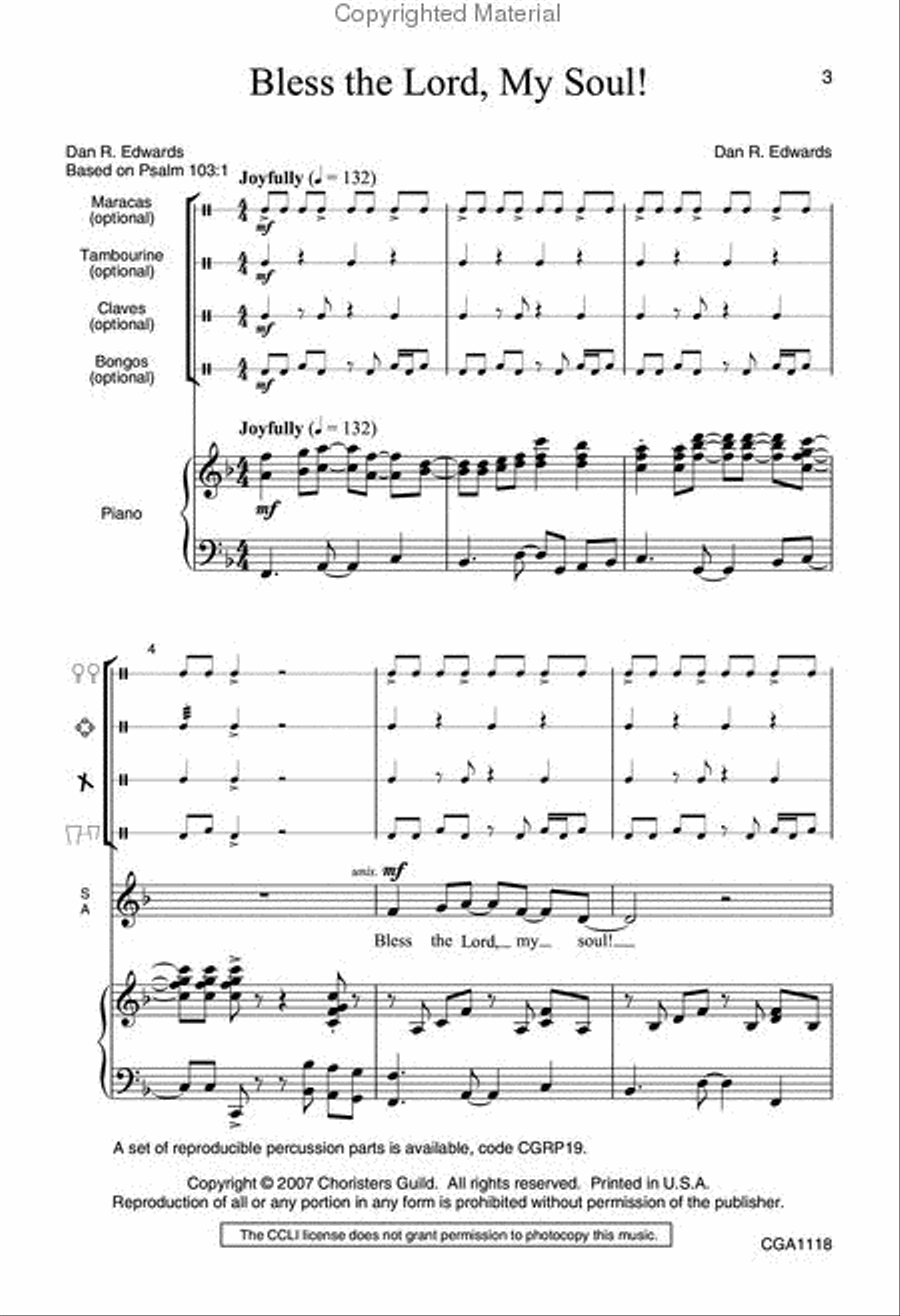 Bless the Lord, My Soul 4-Part scores gallery preview page 2