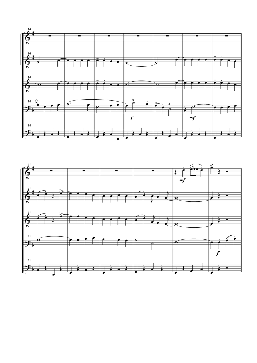 Ob-La-Di, Ob-La-Da Brass Ensemble scores gallery preview page 2