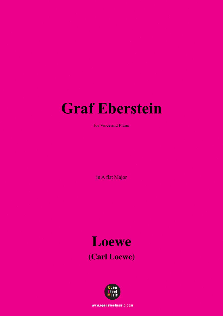 C. Loewe-Graf Eberstein(Zu Speier im Saale da hebt sich ein Klingen),in A flat Major Voice scores gallery preview page 1