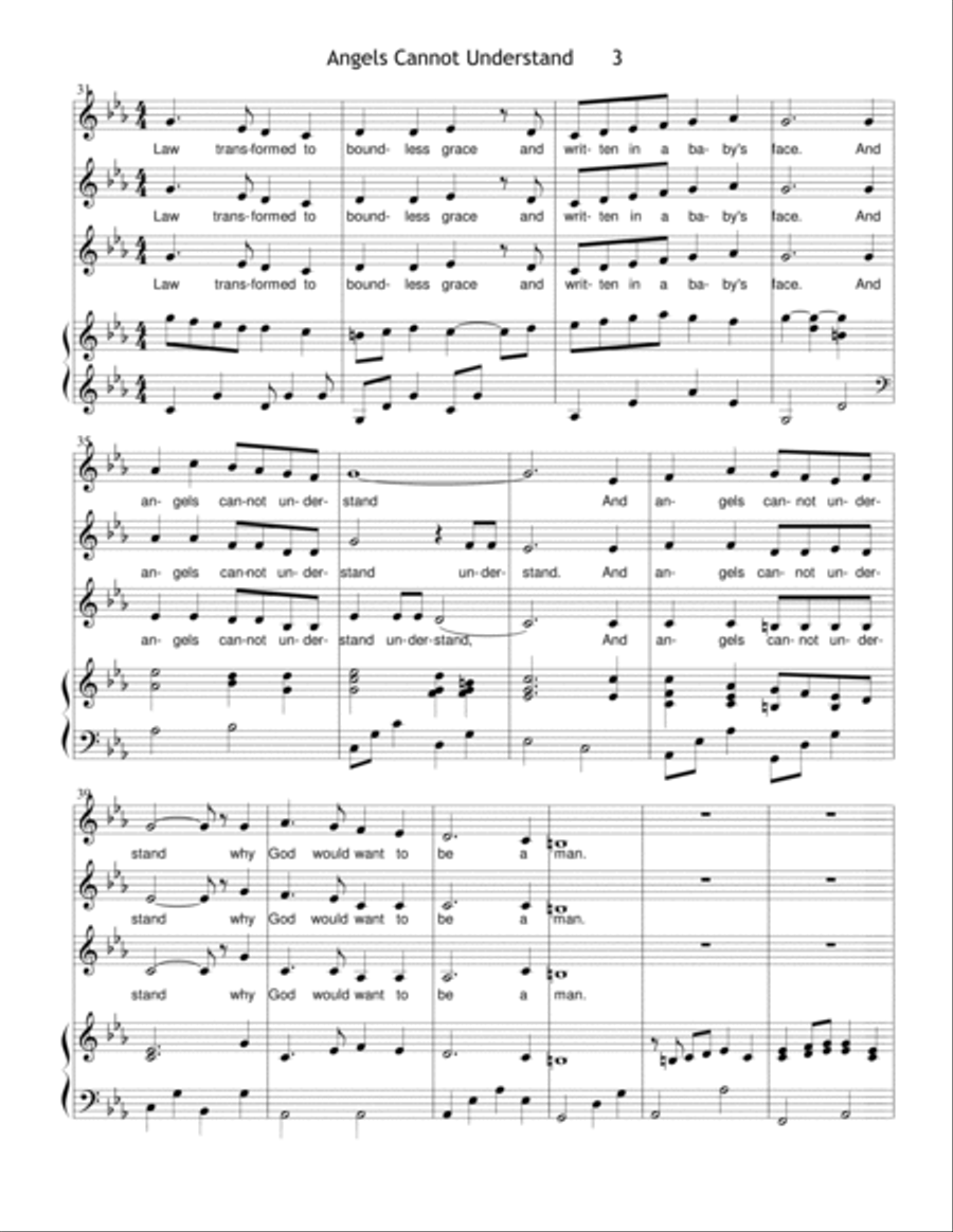 Angels Cannot Understand SSA scores gallery preview page 3