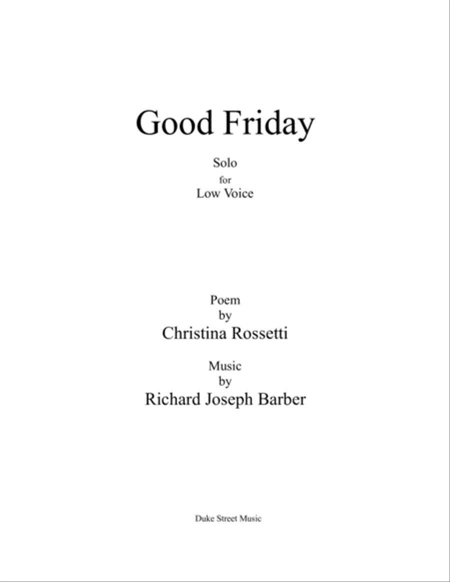 Good Friday Good Friday Voice scores gallery preview page 1