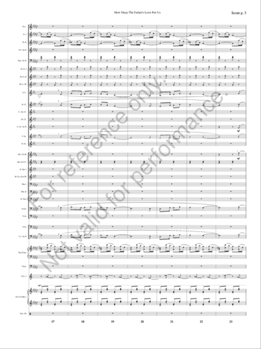 How Deep The Father's Love For Us Concert Band scores gallery preview page 6