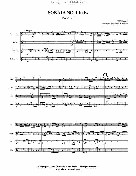 Sonata No. 1 in Bb (HWV 380)