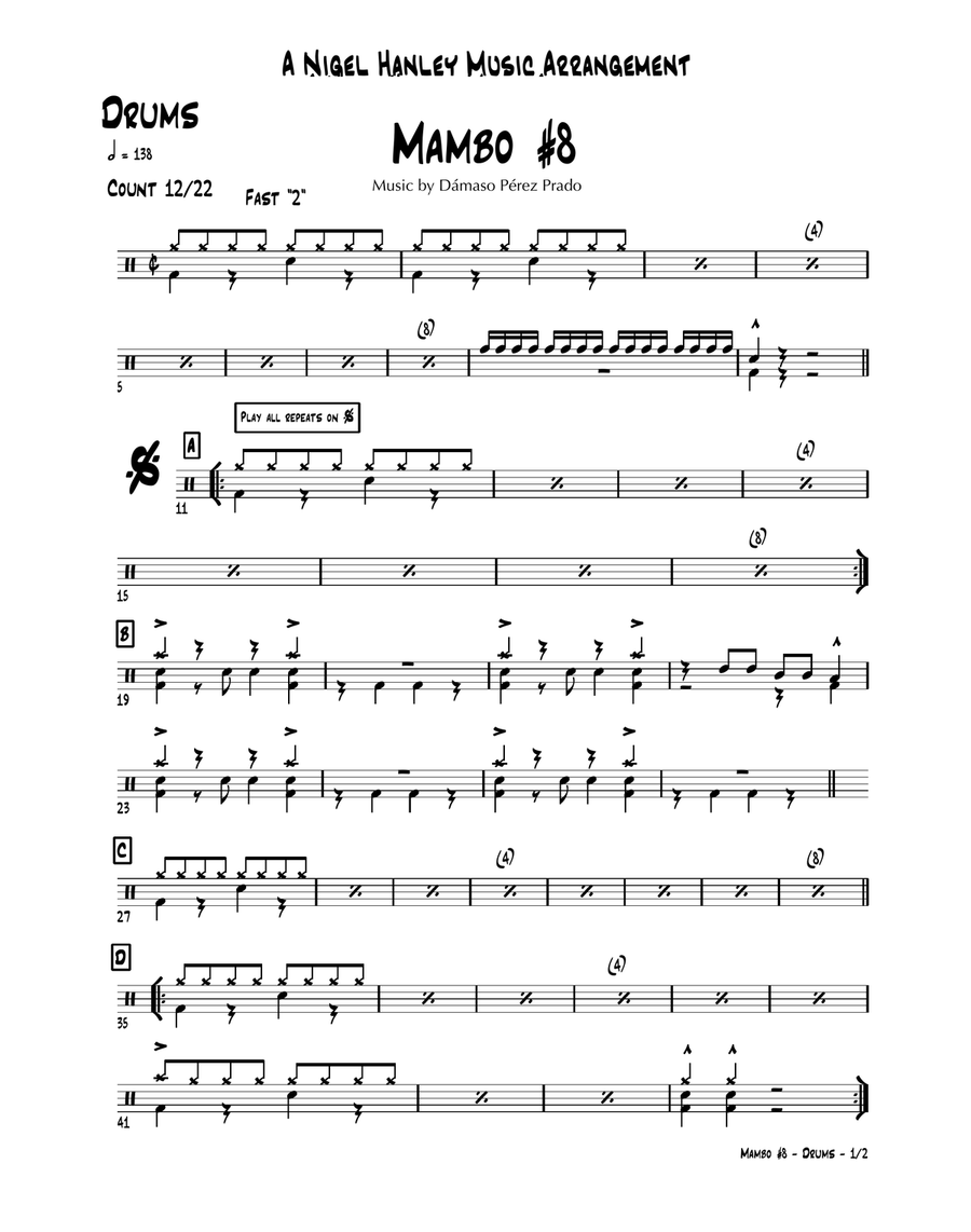Mambo #8 Jazz Ensemble scores gallery preview page 4