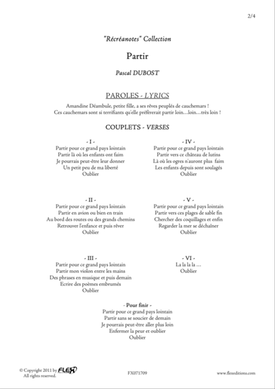 Partir Children's Choir scores gallery preview page 2
