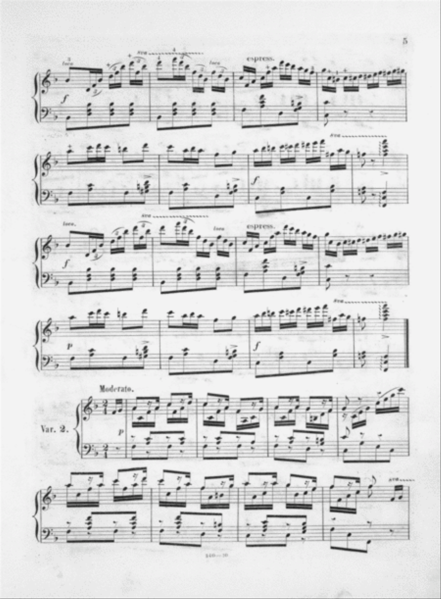 Oh! Susanna. Introduction and Brilliant Variations Piano Solo scores gallery preview page 5