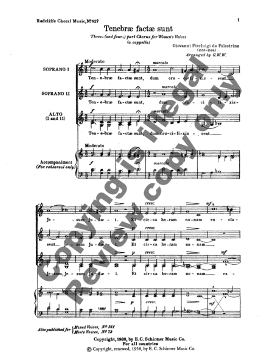 Tenebrae factae sunt SSAA scores gallery preview page 3