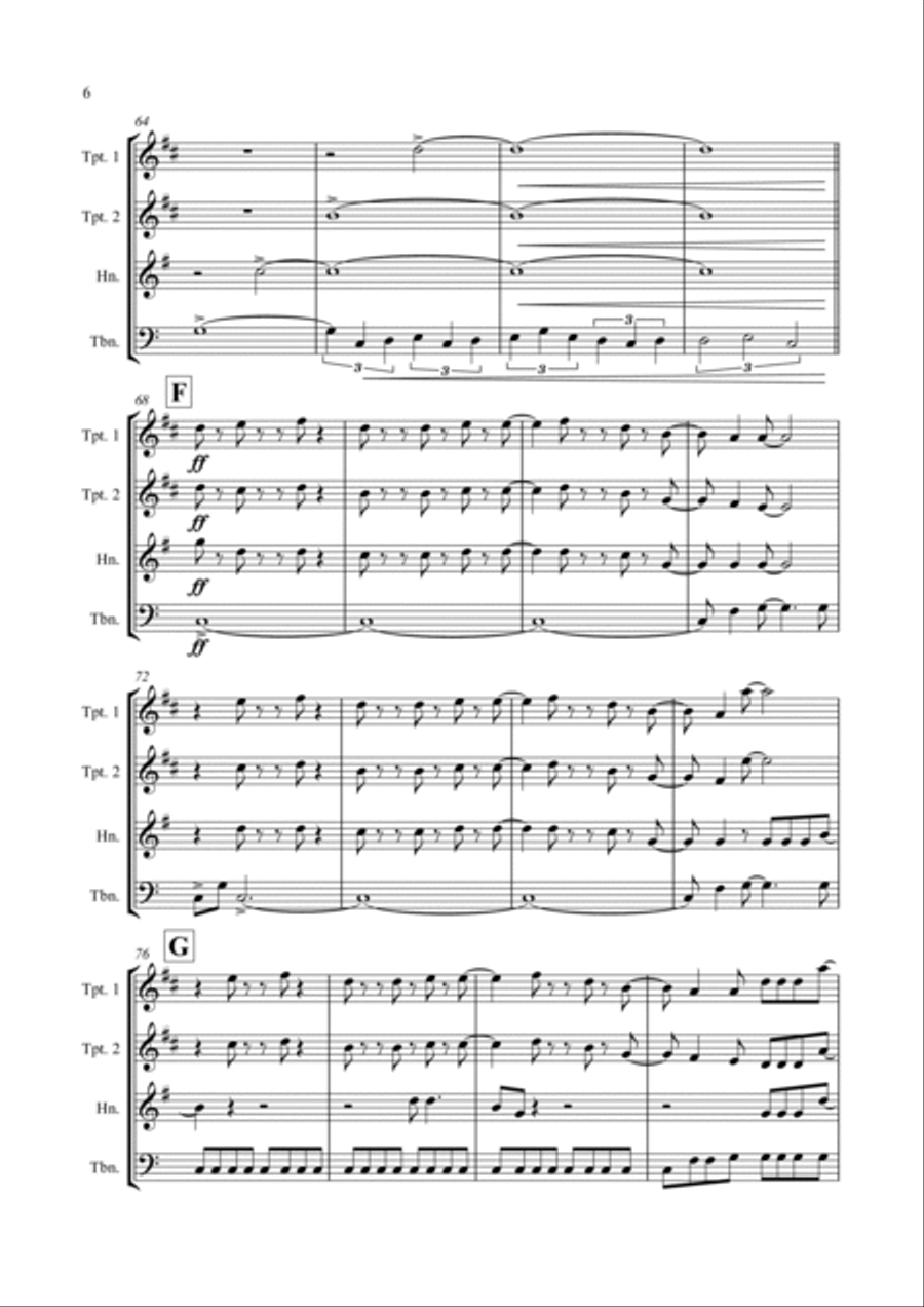 Jump Brass Quartet scores gallery preview page 6