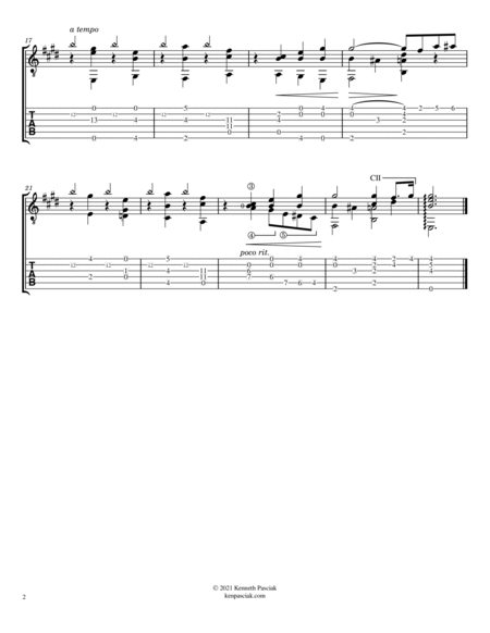Consolations Nos. 1 & 2 by Liszt (for Solo Guitar) image number null