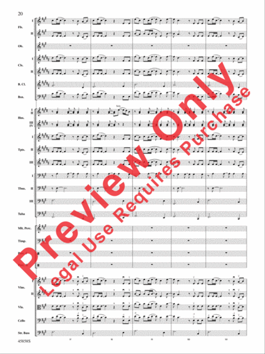 Hamilton, Suite from the Broadway Musical Full Orchestra scores gallery preview page 19