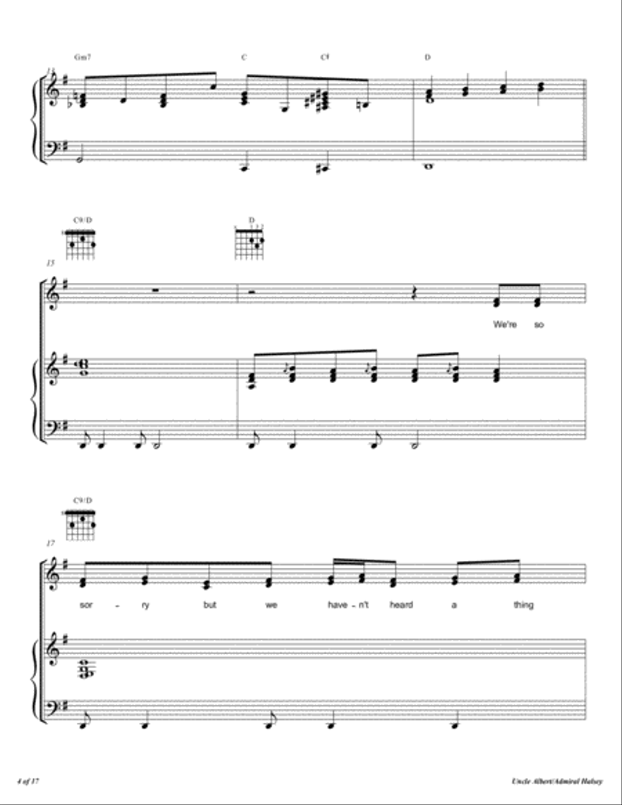 Uncle Albert/admiral Halsey Voice scores gallery preview page 5