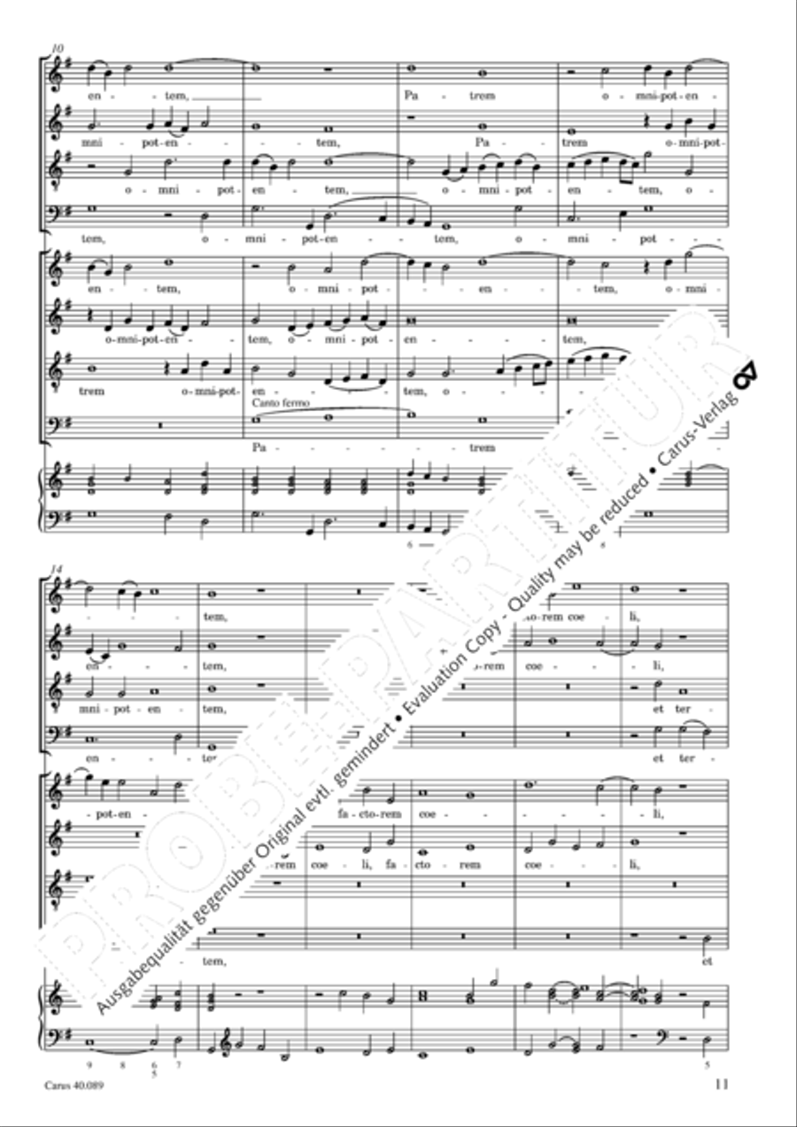 Credo a 8 voci Credo a 8 voci 4-Part scores gallery preview page 12