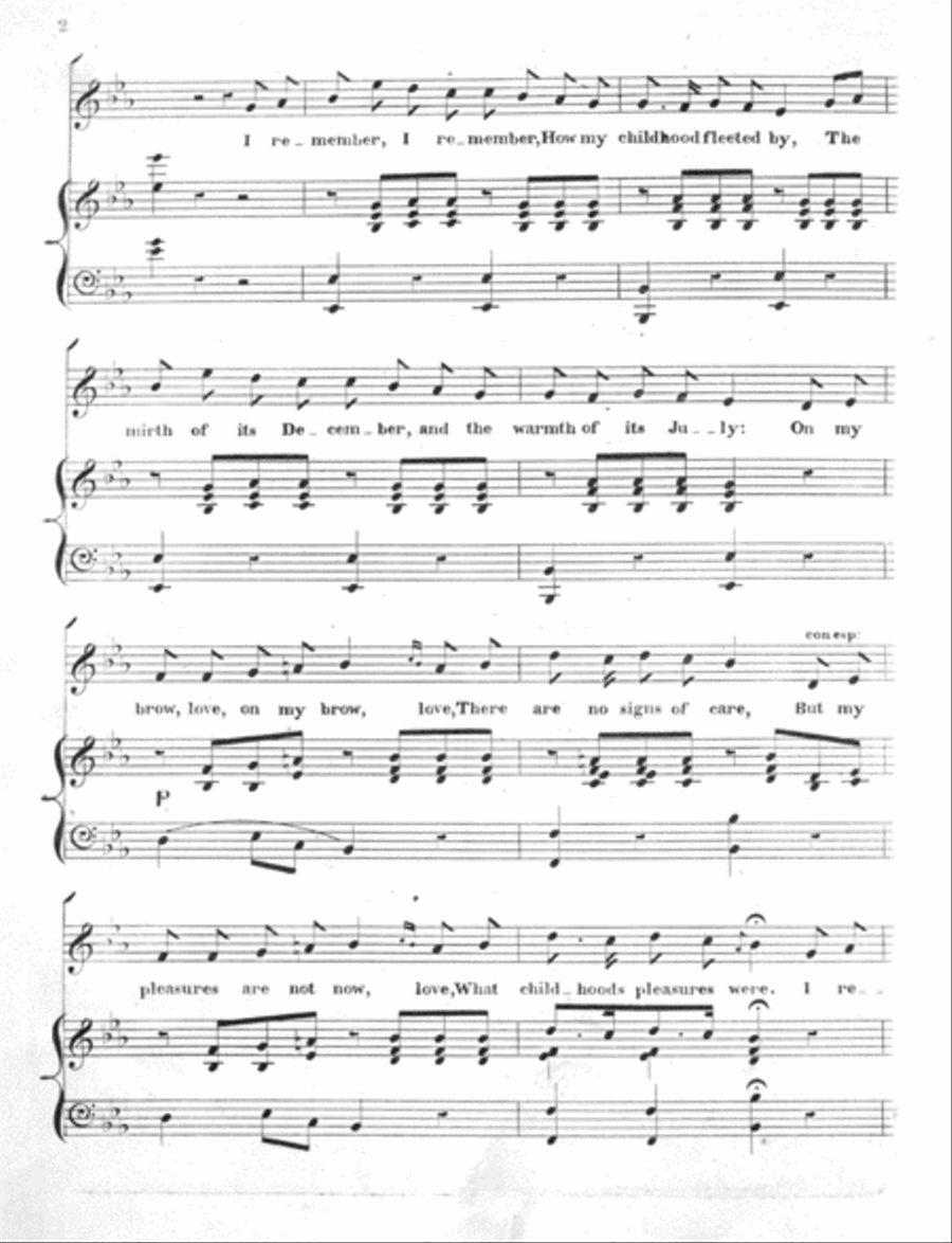 I Remember How My Childhood Fleeted By. A Ballad Voice scores gallery preview page 2