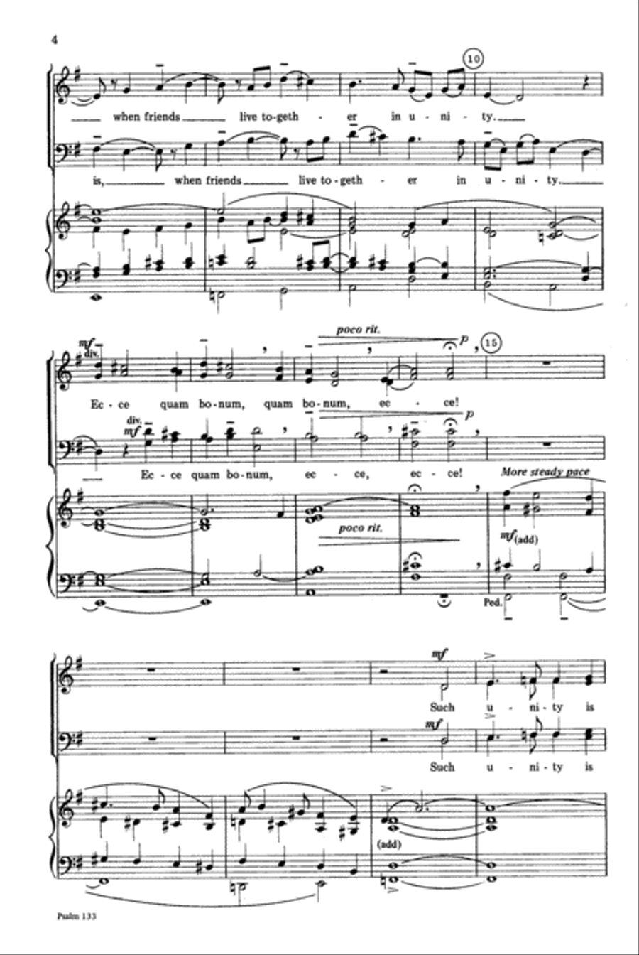 Psalm 133 4-Part scores gallery preview page 4