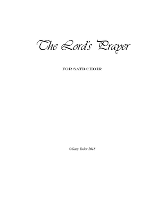 Book cover for The Lord's Prayer SATB