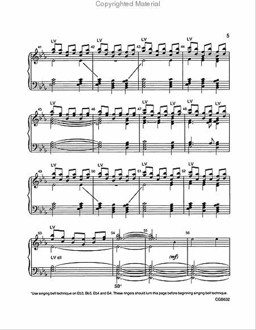 Jerusalem My Happy Home Handbell Choir scores gallery preview page 3